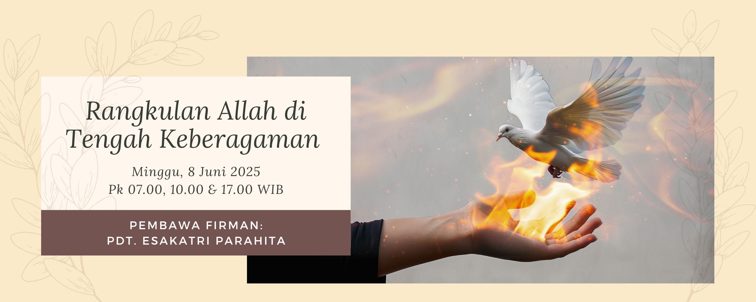 Banner Rangkulan Allah di Tengah Keberagaman