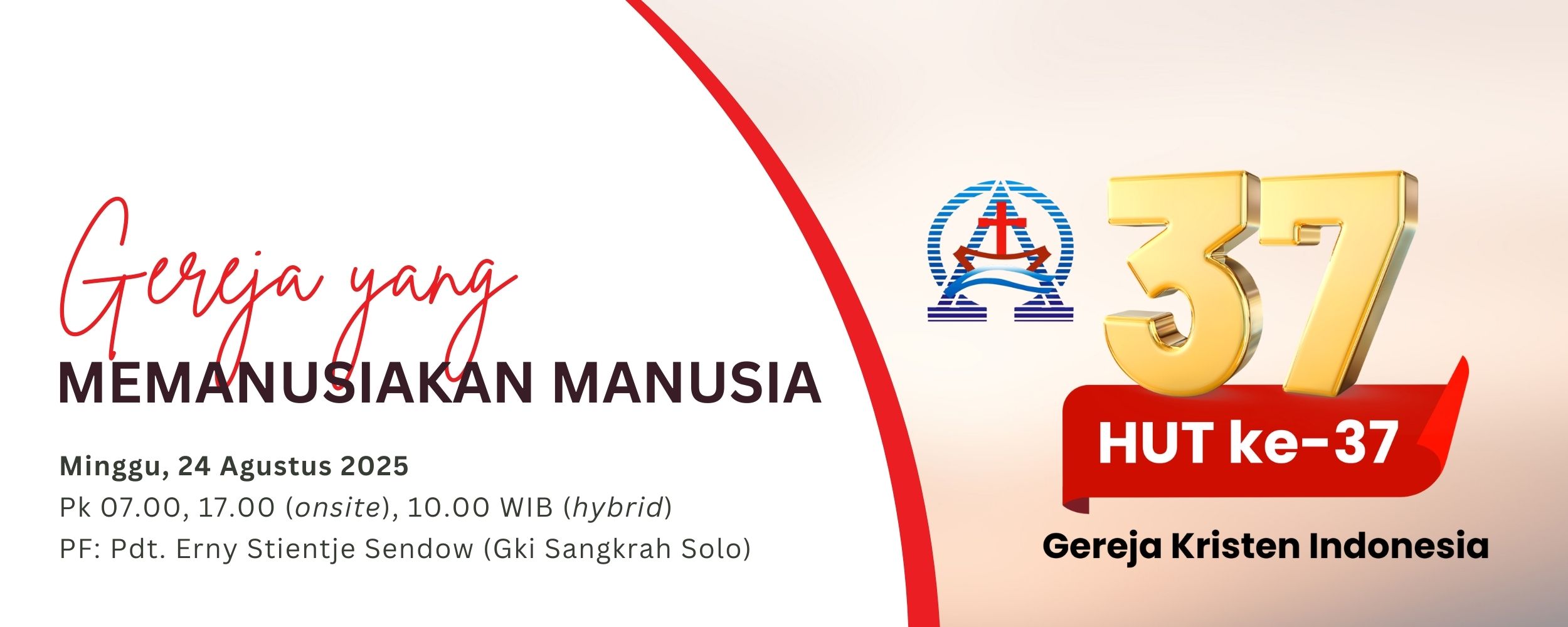 Banner Gereja yang Memanusiakan Manusia