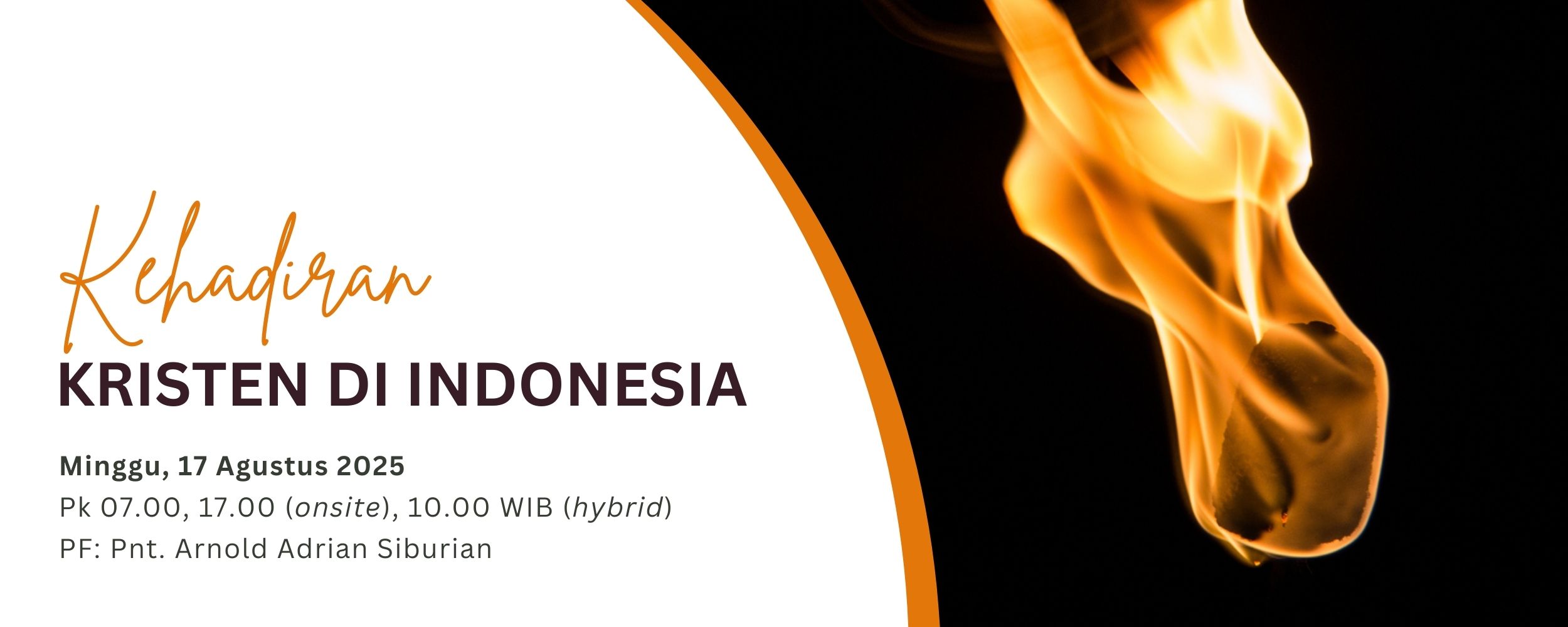 Banner Kehadiran Kristen di Indonesia