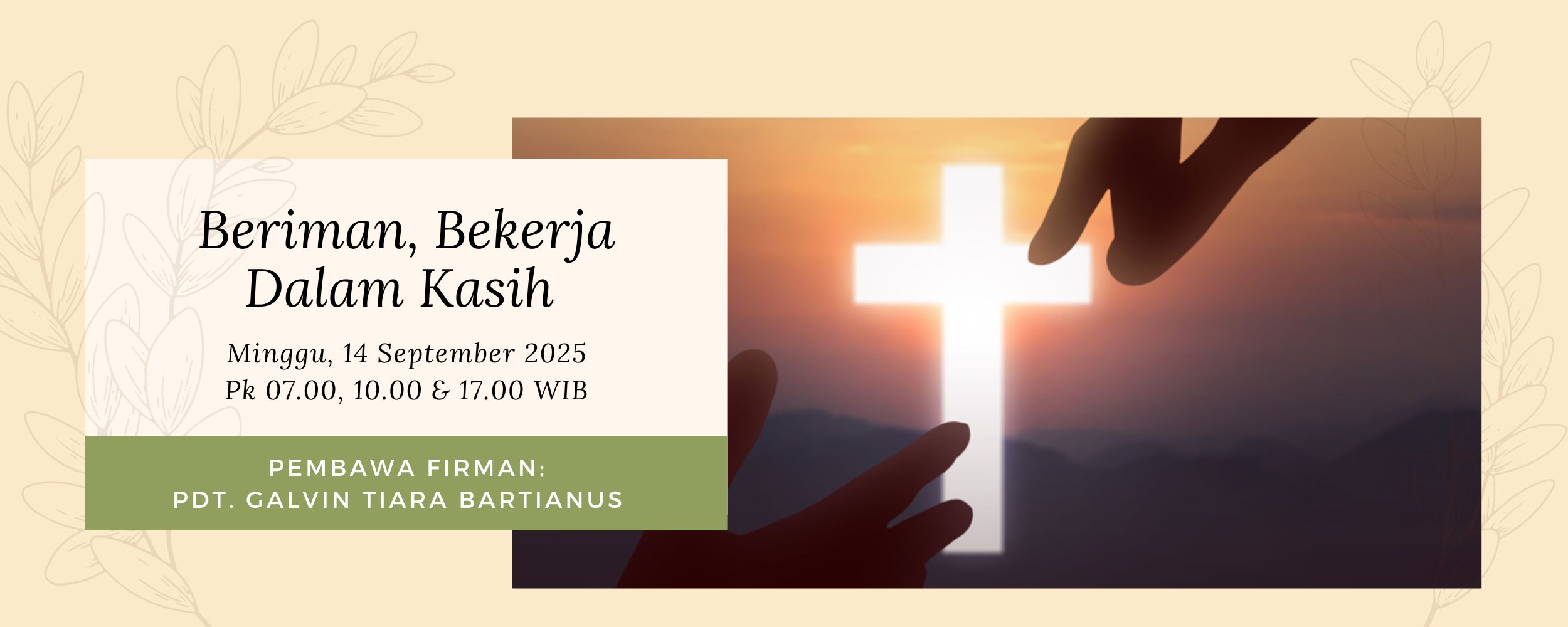 Banner Beriman, Bekerja Dalam Kasih