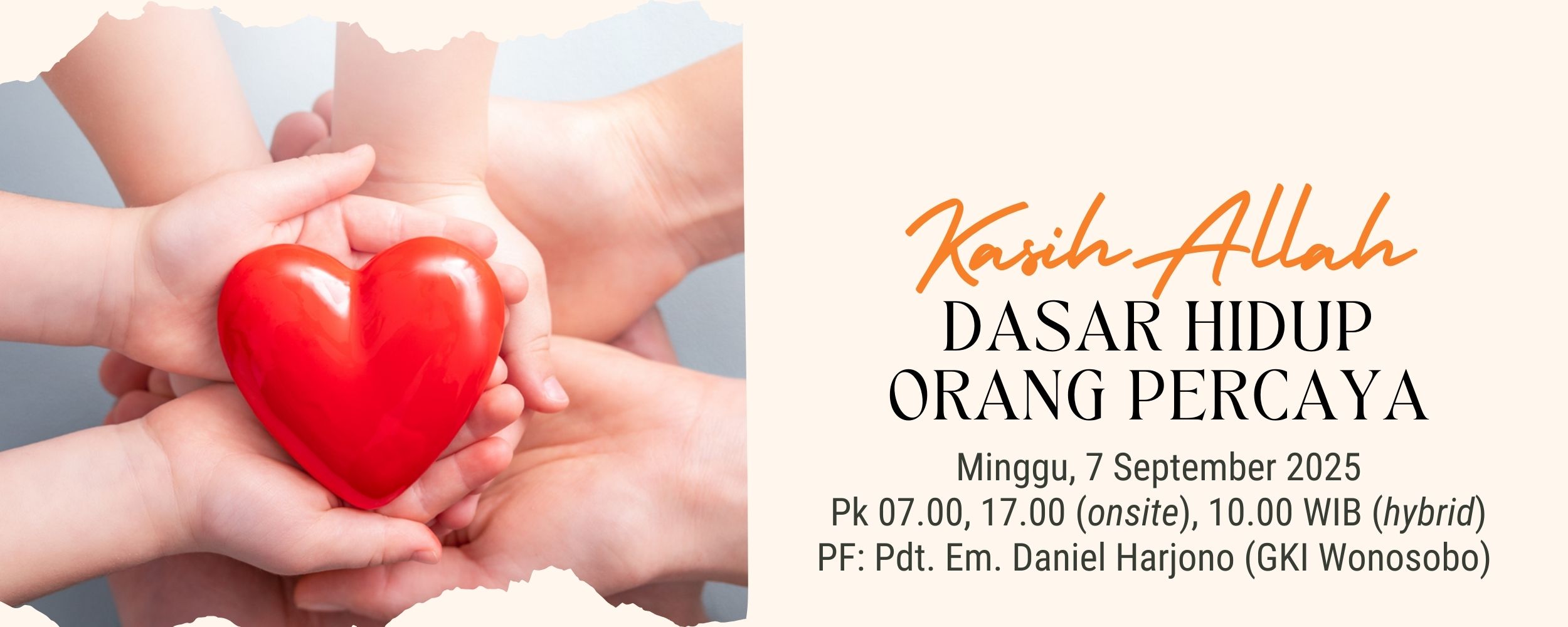 Banner Kasih Allah Dasar Hidup Orang Percaya