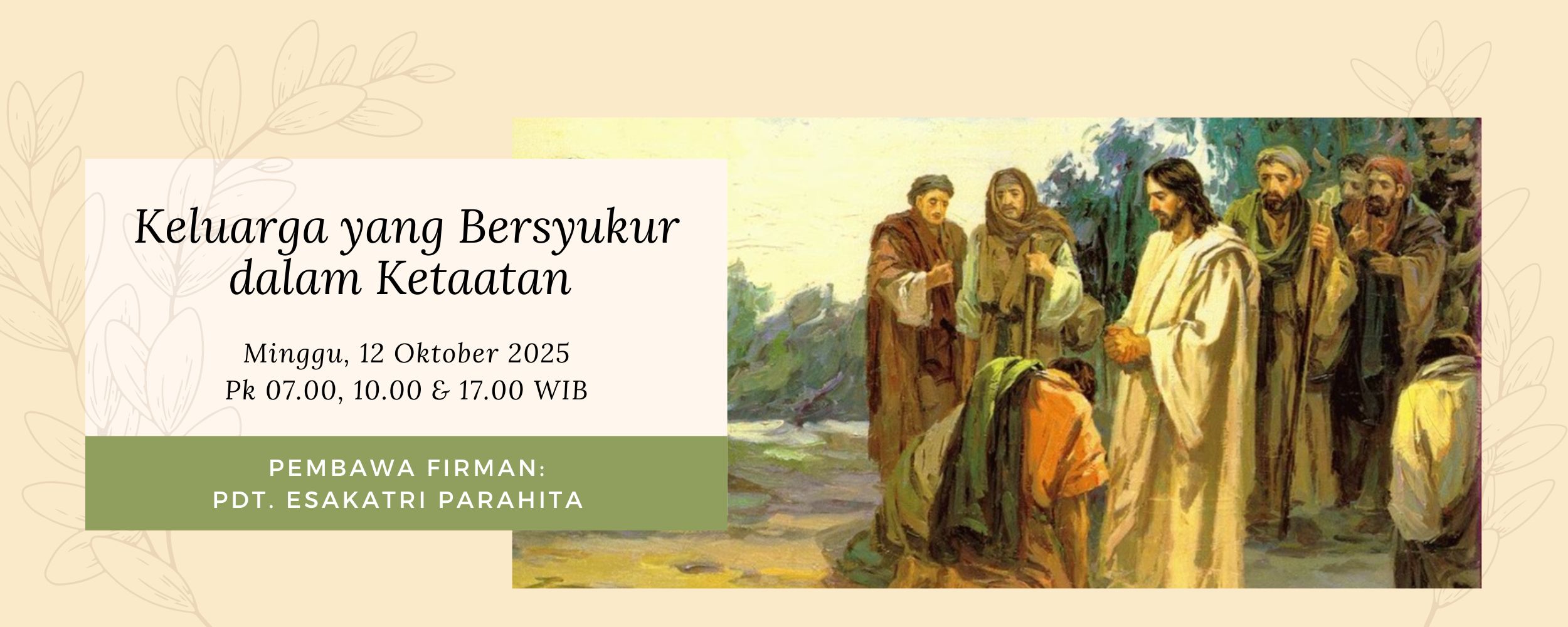 Banner Keluarga yang Bersyukur dalam Ketaatan