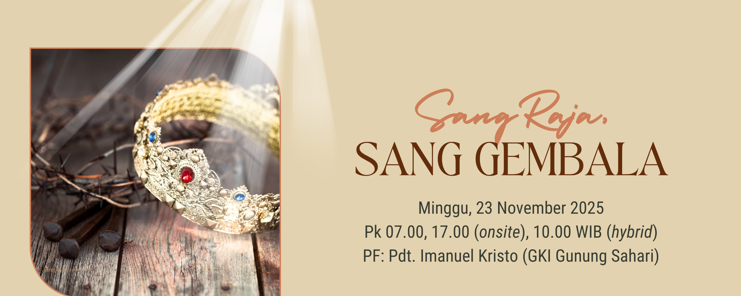 Sang Raja, Sang Gembala