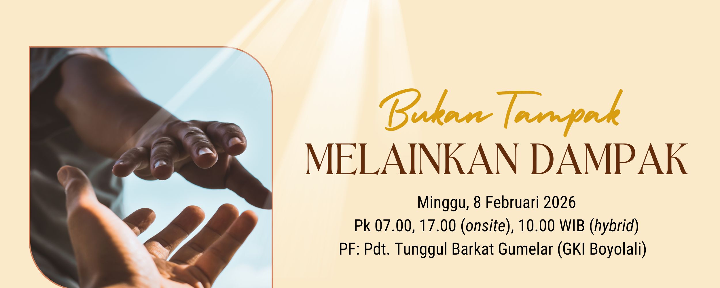 Banner Bukan Tampak Melainkan Dampak