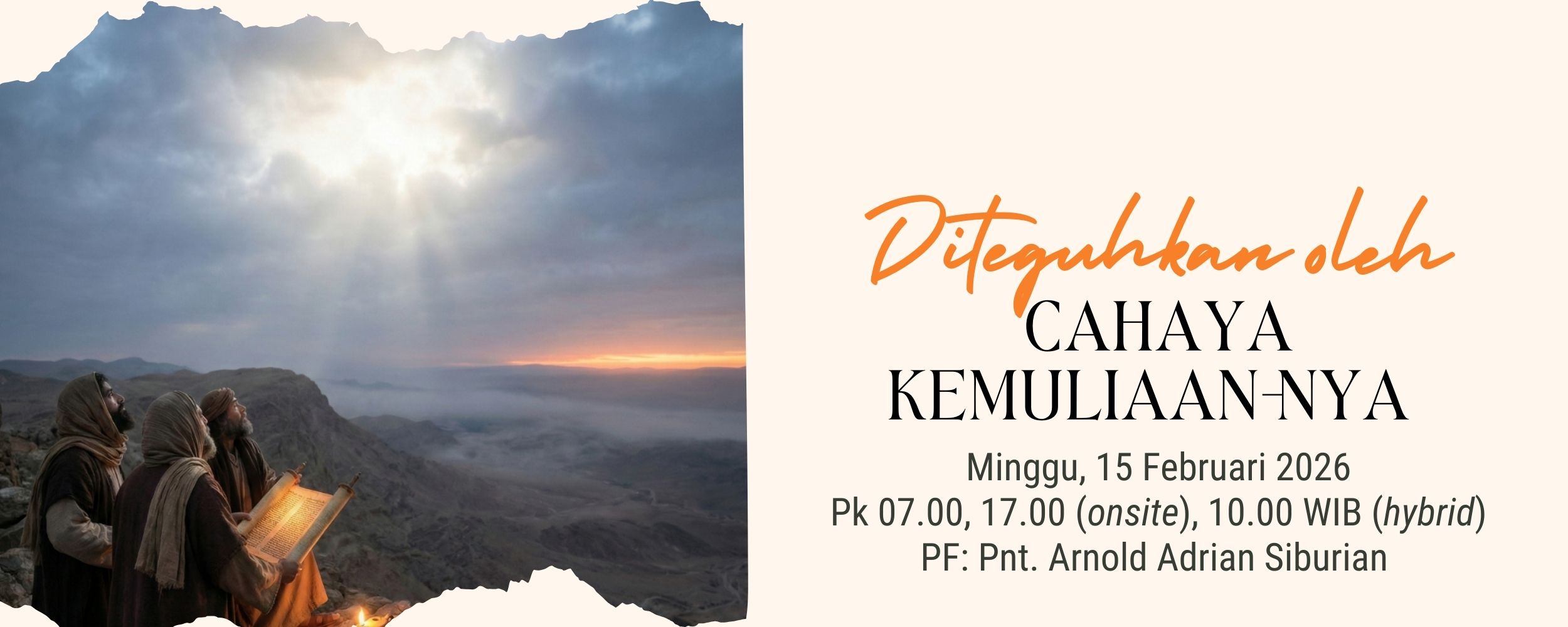 Banner Diteguhkan Oleh Cahaya Kemuliaan-Nya