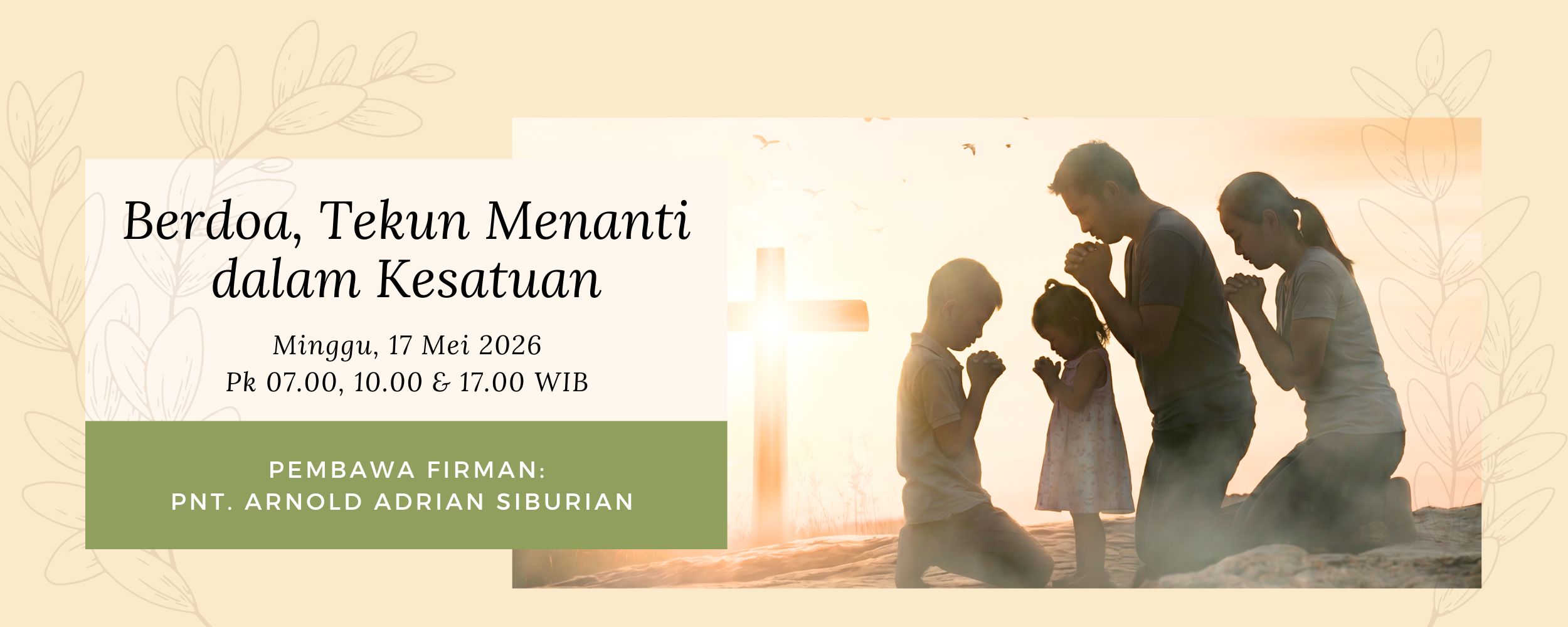 Banner Berdoa, Tekun Menanti Dalam Kesatuan