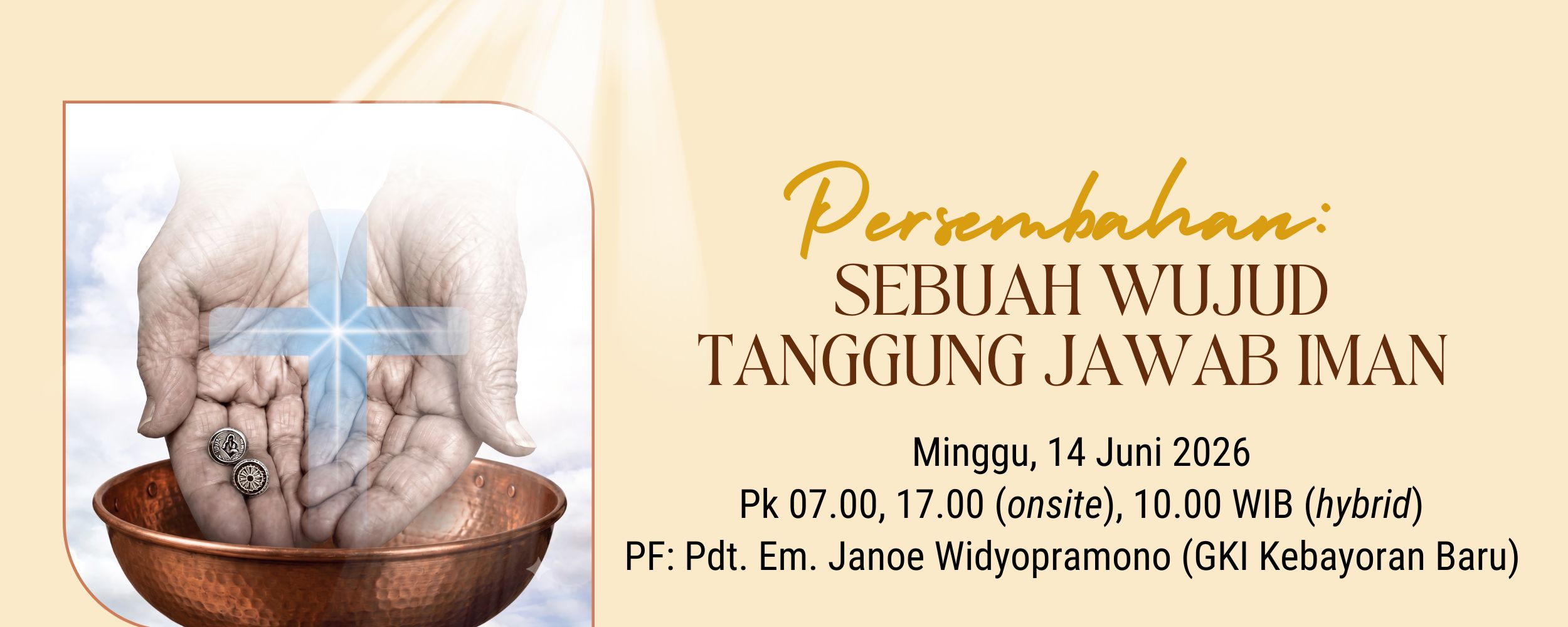 Banner Persembahan Sebuah Wujud Tanggung Jawab Iman