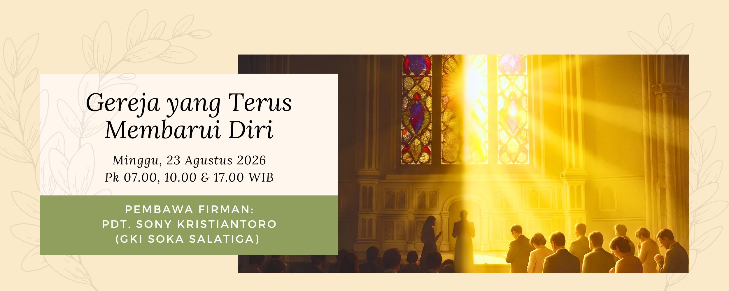 Banner Gereja yang Terus Membarui Diri
